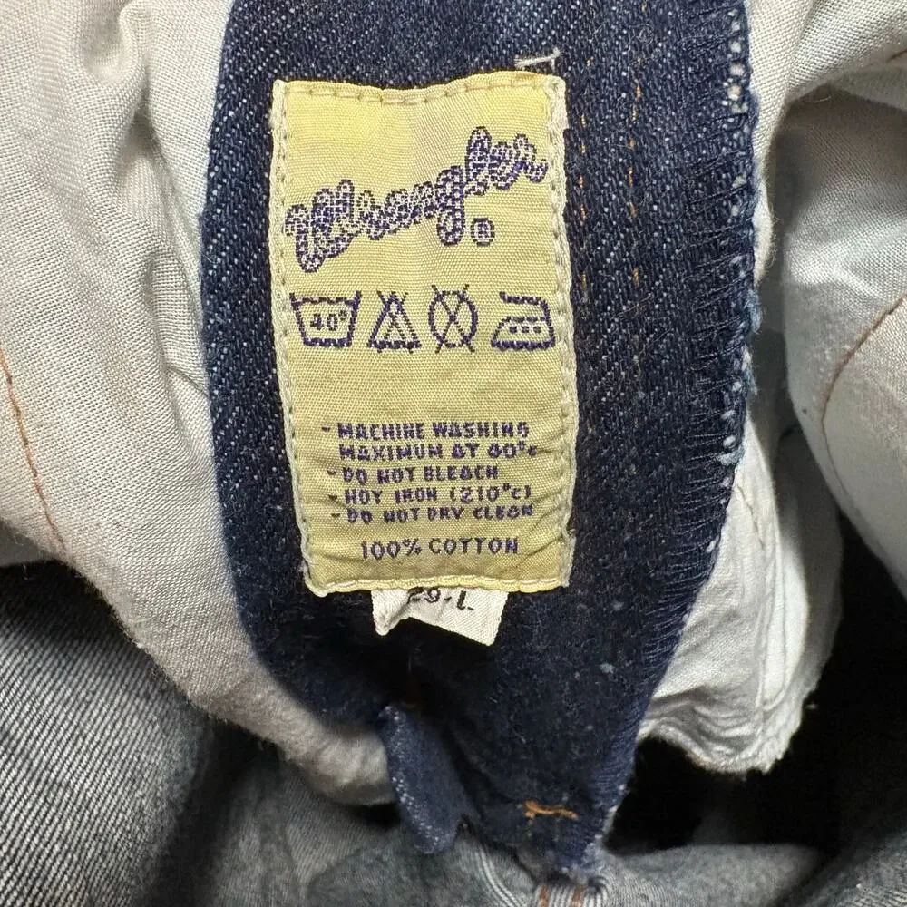 Vintage 70s Wrangler Flare Jeans 29 Long Dark Wash Indigo High Rise Bell Bottom